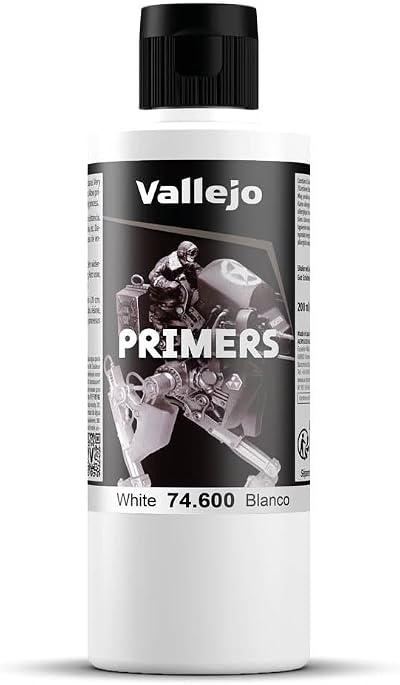 Vallejo Surface Primer 70.600 White Acrylic Prime for Airbrush 200 ml