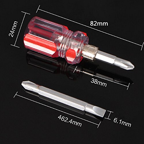 Meolin Interchangeable Bidirectional Mini Screwdriver Phillips & Flat Tip Screwdriver DIY Repair Tools - Thumbnail 3