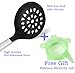 Bizanzzio Stainless Steel & Silicone Skimmer in Black Strainer Spoon