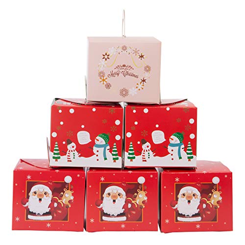 Gospire 24 Pieces Boxes Candy Boxes Party Favor Christmas Eve Box Xmas Party Bags Gift 3 Cute Styles