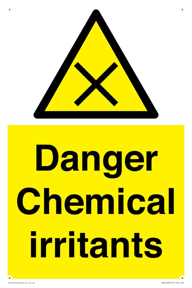 Danger Chemical irritants Sign - 200x300mm - A4P