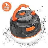 AKALULI Rechargeable LED Camping Lantern, Portable USB Camping Tent Light/Power Bank 5200mAh 2 in 1 Design, IP65, Magnet Base, 5 Light Modes - Survival Kit for Emergency, Hurricane, Power Outage