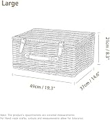 Wickerfield Large Honey Wicker Gift Basket with Lid & Handle - Picnic Hamper view 3