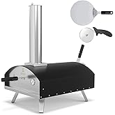 Stoke 16 Inch Outdoor Pizza Oven &ndash; Portable Outdoor Pizza Maker for Backyard, Camping, or Tailgating &ndash; Stainless Steel Multi-Fuel Oven with Pizza Stone &amp; Accessories
