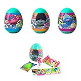 3 New Trolls plastic surprise eggs