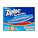 Ziploc Double Zipper Quart Freezer Bags, 216 Count