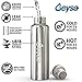 Geysa Vacuum Insulated Stainless Steel Water Bottle, Extra Sports Lid - Standard Mouth 20oz, 34oz