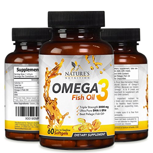 Supplements Essential Fatty Acids Omega 3 Fish Oil Supplement 2000mg