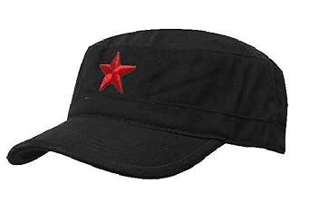 Damen Herren RUSSISCHE MILITÄRMÜTZE Roter Stern Fancy Dress Fidel Castro Vintage Military Mütze Cap