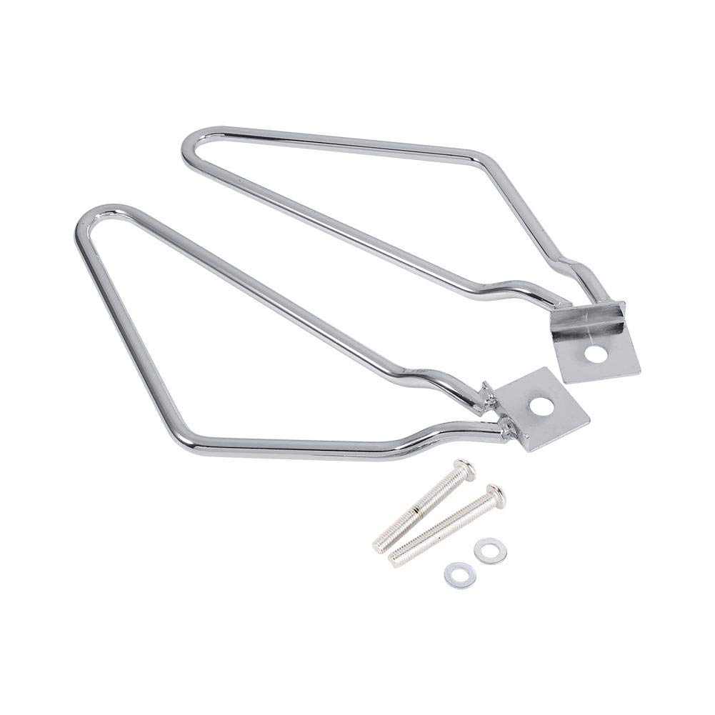 Mounting Bracket for Saddle Bags, 2 x Motorcycle Saddle Supports for XL883/1200 HD1450/1584 (Silver)