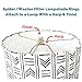 I Like That Lamp Wire Lamp Shade Rings with US Style Spider Fitter (8” Diameter), Includes 2 Galvanized Steel Silver Drum Rings, Make DIY Table/Floor/Pendant Lamps, For Lamps With Harps