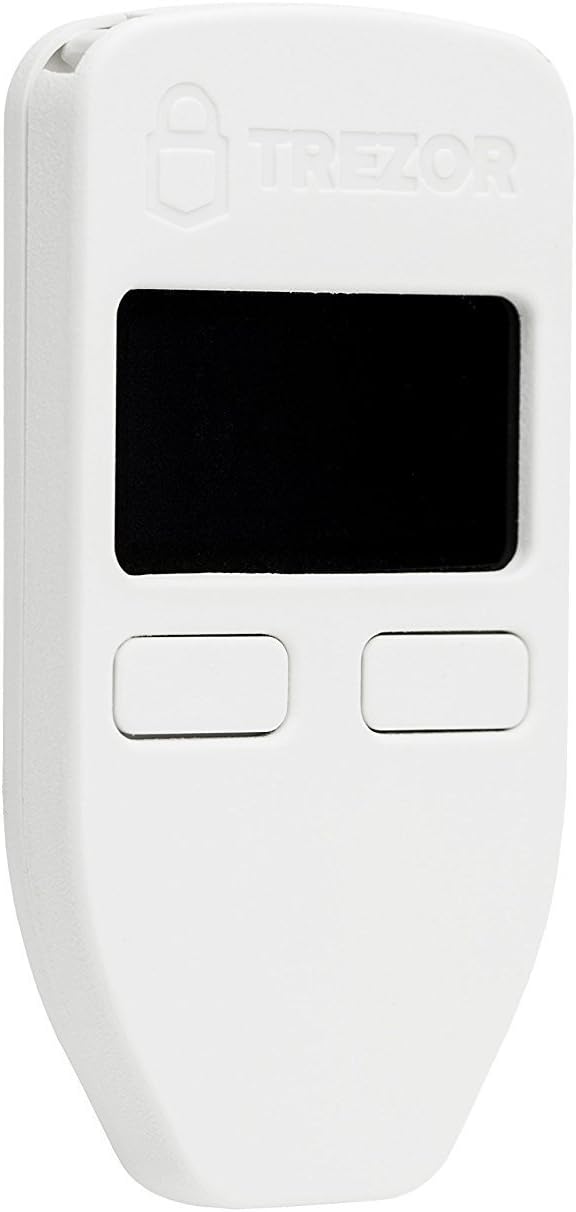 Trezor Hardware Wallet White for Bitcoin Ethereum Secure Offline Storage