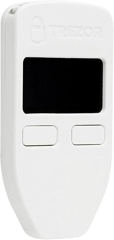 Trezor Hardware Wallet White for Bitcoin Ethereum Secure Offline Storage
