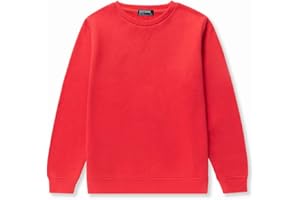 DOTDOG Unisex Youth Soft Brushed Fleece Basic Crewneck Pullover Sweatshirt for Boys or Girls (Age 3-12 Years)