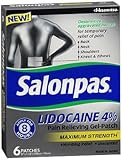 Salonpas lidocaine 4% pain relieving gel-patches maximum strength pack of 2