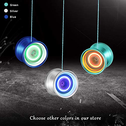 CHEE MONG Unresponsive Yoyo Y02 Light Up, MAGICYOYO Professional Yo-yo, Alloy Yoyo with Orange LED Lights with Bag + Glove + 5 Yoyo Strings - Thumbnail 5