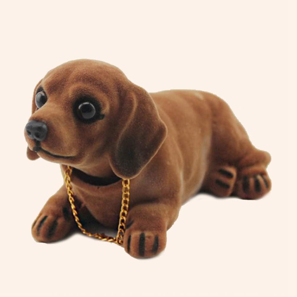 NUOBESTY Dachshund Car Ornament Shaking Head Bobble Dashboard Decoration for Vehicle Interior Home Office Display - Image 4