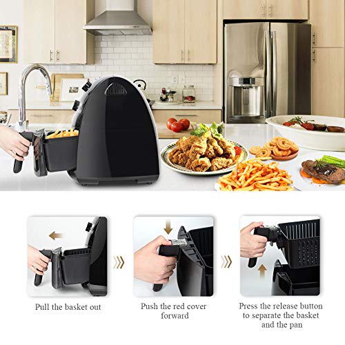 Secura Air Fryer 4.2Qt / 4.0L 1500Watt Electric Hot XL Air Fryers Oven