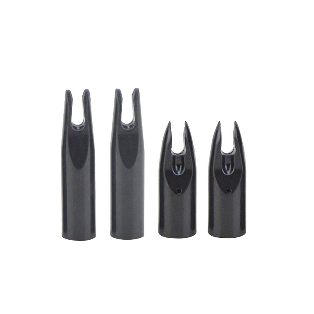 ZSHJGJR 50pcs Archery Plastic Arrow Nocks ID 6/7mm Plasticnock Replacement Arrow Tails for OD 6/7mm Arrows Shaft Outwear Archery Arrow Shaft End Accessories for Hunting Shooting (Black, ID: 7mm)