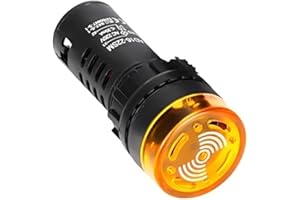 AD16-22SM 22mm Panel Diameter AC DC 12V 24V 110V 220V Flash Signal Light Red LED Active Buzzer Beep Alarm Indicator Green Yel