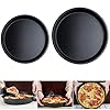 Pizzaplaat Van Koolstofstaal Ronde Pizza Pannen Met Antiaanbaklaag Carbon Steel Pizza Pan Non-Stick Round Pizza Tray…