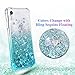 Ruky for iPhone XR Case, iPhone XR Glitter Case, Gradient Quicksand Series TPU Bumper Cushion Reinforced Corners Protective Bling Liquid Women Case for iPhone XR 6.1 inches, Gradient Teal