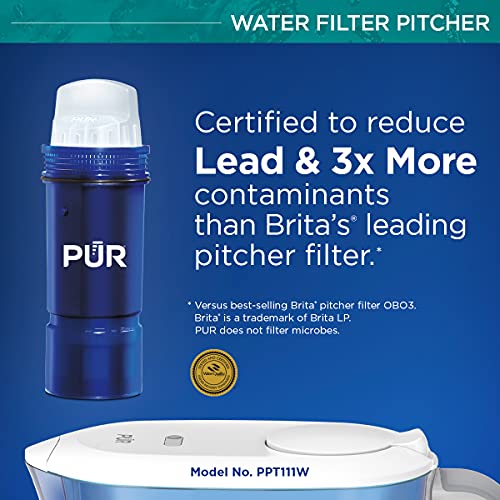 PUR Plus Water Pitcher Filtration System, 7 Cup, White Pricepulse