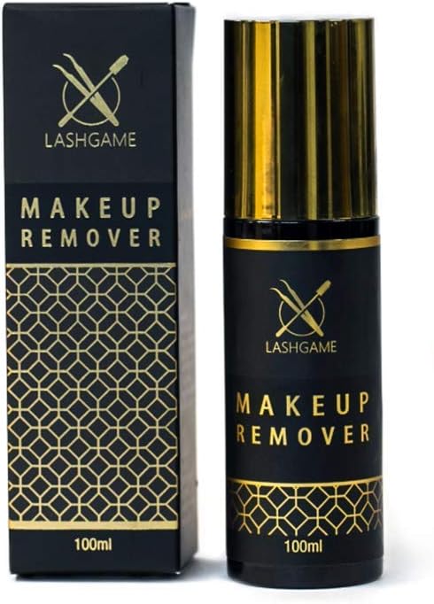 LASHGAME Eyelash Extensions Makeup Remover | Eye Makeup Remover for Eyelash Extension Promotes Eyelash Growth and Strengthening | Soothing and Healing Puffy Eye Eyelash Extension Wash | Single