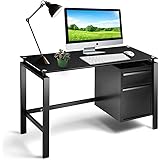 Amazon Com Onespace Rothmin Computer Desk With Storage Cabinet Furniture Decor
