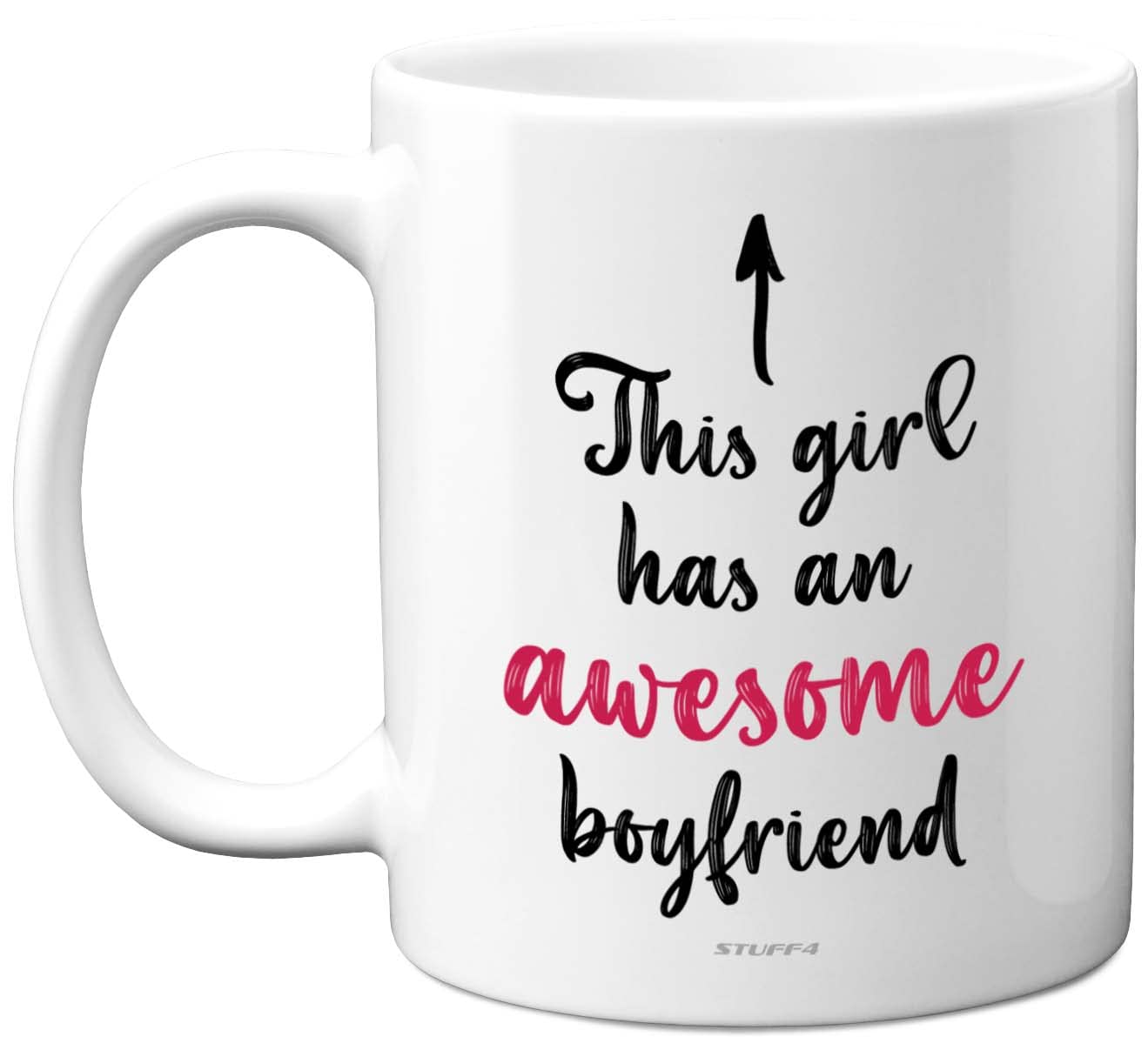 Stuff4 Girlfriend Gifts - Awesome Boyfriend Valentines Gifts for Her, 11oz Ceramic Dishwasher Safe Funny Mugs, Christmas, Valentine's Day Birthday
