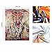 Dremisland Indian Wall Hanging Elephant Tapestry Psychedelic Bohemian Tapestries Bohemian Room Decor Bedding Rug(Orange Elephant)