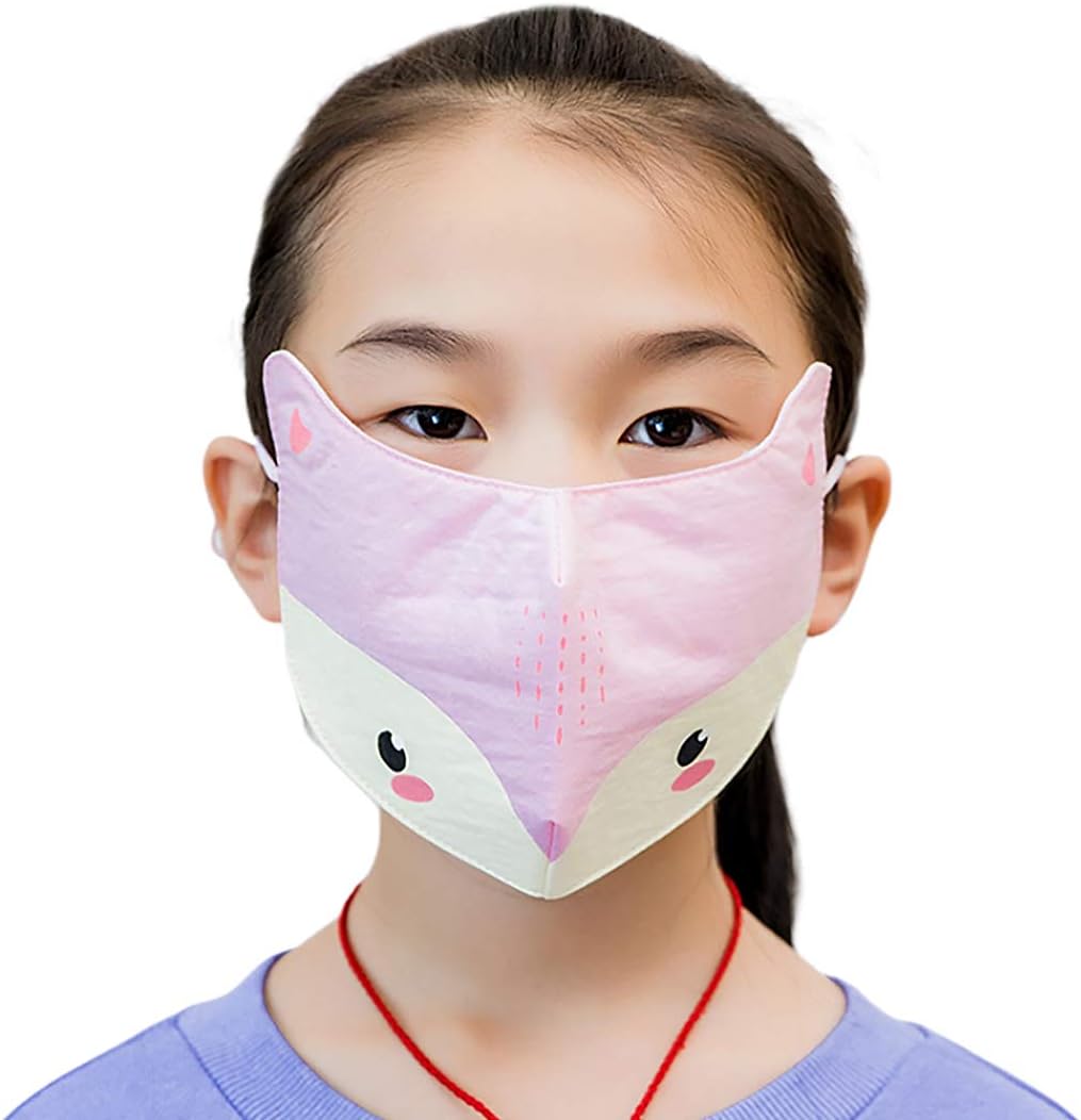 Surkat Kid Cotton Anti Dust Mouth Mask Anti-Fog PM2.5 Air Filter Mask with Adjustable Strap