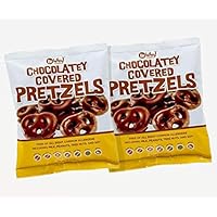 Vegan, Gluten Free Chocolatey Covered Pretzels (2 Pack) | Dairy Free, Peanut Free, Nut Free, Soy Free, All Natural, Sesame Fr