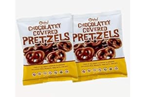 NO WHEY! FOODS Vegan, Gluten Free Chocolatey Covered Pretzels (2 Pack) | Dairy Free, Peanut Free, Nut Free, Soy Free, All Natural, Sesame Free | Allergy Friendly | No Whey Foods