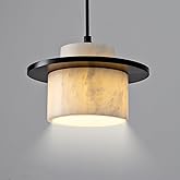 Axamate Japanese Wabi Sabi Pendant Light Nordic Natural Stone Chandeliers White Simple Light Fixture for Reading Nook Bedside