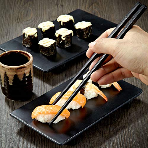 Reusable Chopsticks (8 Pairs) - COZILIFE Premium Quality Fiberglass Chopsticks for Household and Restaurant, 9 1/2 Inches in length, 0.5 Oz in weight each, Kraft Box Package