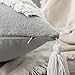 MIULEE Decorative Throw Pillow Cover Tribal Boho Woven Pillowcase with Tassels Diamond Design Super Soft Pillow Sham Cushion Case for Sofa Couch Bedroom Car Living Room 18X18 Inch Gray White