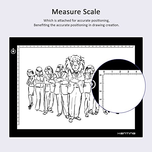Magnetic K4M LED Light Pad Ultra Thin Brightness Adjustable Light Drawing Tracing Stencil Tattoo USB Powered Copy Board Pad for Animation, Sketching, Designing, Stenciling X-ray Viewing, Diamond Paint