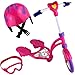 Beverly Hills Hot Pink Scooter Set With Matching Protective Gear Accessories, For 18 Inch Doll