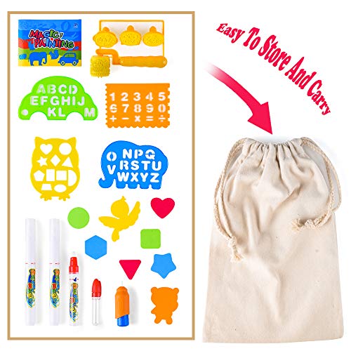 image for Toyly Water Doodle Drawing Mat with Carry Bag and Aqua Magic Coloring 