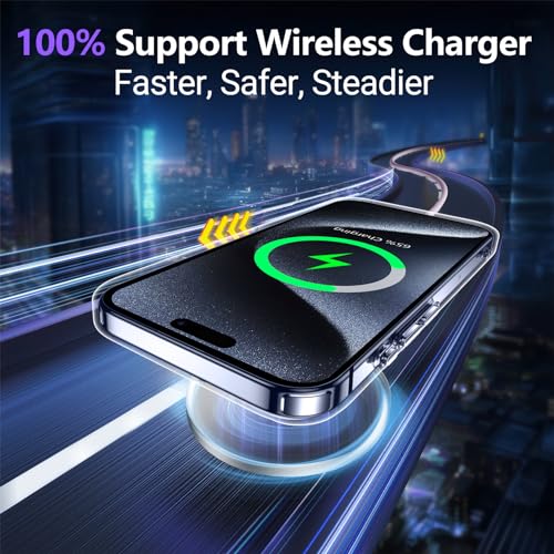 Temdan Designed for iPhone 15 Pro Max Case Clear, [Crystal Clear][Anti-Yellowing][Military-Grade Drop Protection] Slim Shockproof Protective Cover Phone Case for iPhone 15 Pro Max 6.7