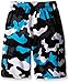 Kanu Surf Boys' Specter Quick Dry UPF 50+ Beach Swim Trunk, Camo Black/Aqua, 5/6