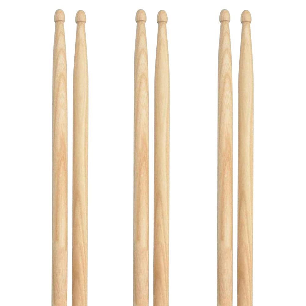 Windspeed 3 Pairs Drum Sticks, Classic Maple Wood Tip Drumsticks for Students and Adult (32cm)