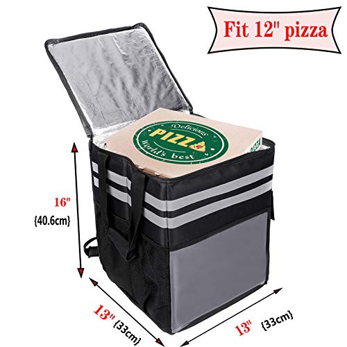 Insulated Pizza Delivery Bag, Food Delivery Backpack, LeakProof
