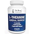 Dr. Berg L-Theanine 200mg - Includes Zinc, Copper, L-Tyrosine, & Ashwagandha – L-Theanine Supplement Adrenal Support - for Relaxation, Stress Relief, and Mental Clarity* – 90 Gelatin Capsules