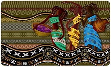 Oil Painting Art African Woman Durable Home Indoor/Outdoor Floor Mat Doormats 30" x 18" (Large)