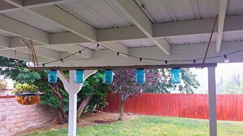 Handmade 6 foot reclaimed wood plank Mason Jar outdoor lighting fixture