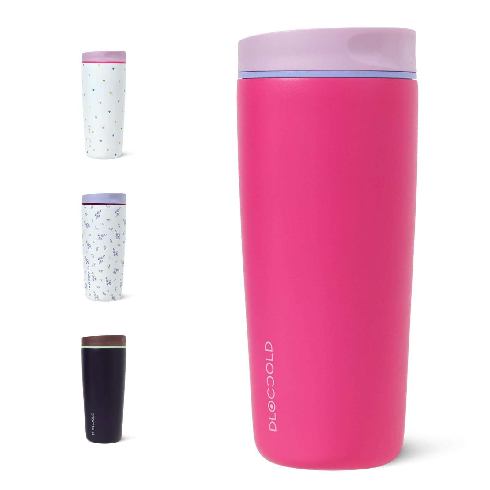 Photo 1 of DLOCCOLD Insulated Stainless Steel Coffee Tumbler with Spill Resistant Lid, Reusable Iced Coffee Cup, Cup Holder Friendly Travel Coffee Mug, 24oz