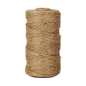 Lumanuby 1 rollo de cordel de yute natural vintage de Cuerda de cáñamo para bricolaje, artes, manualidades y decoración. Materiales para jardinería (100 metros, marrón)