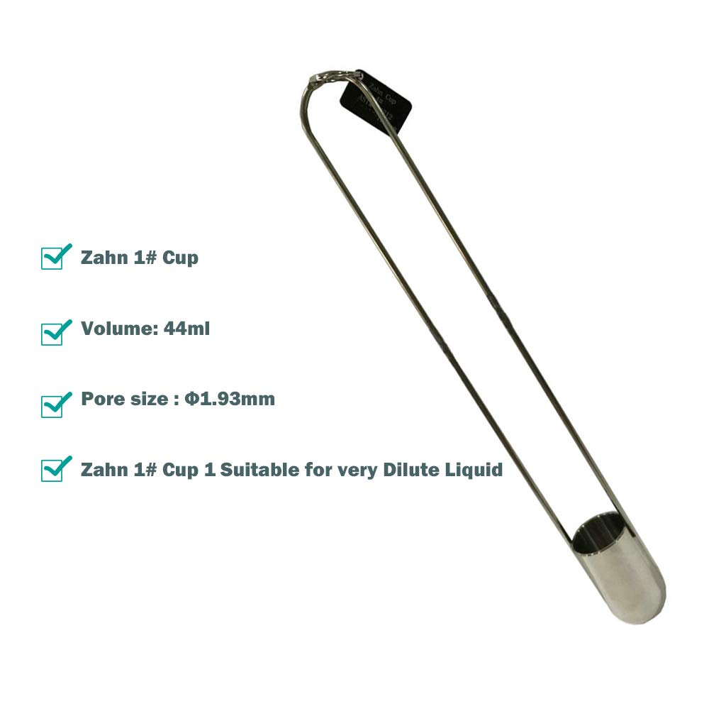 CNYST Zahn Cup 1 Stainless Steel Viscosity Cup with Volume 44ml of Pore